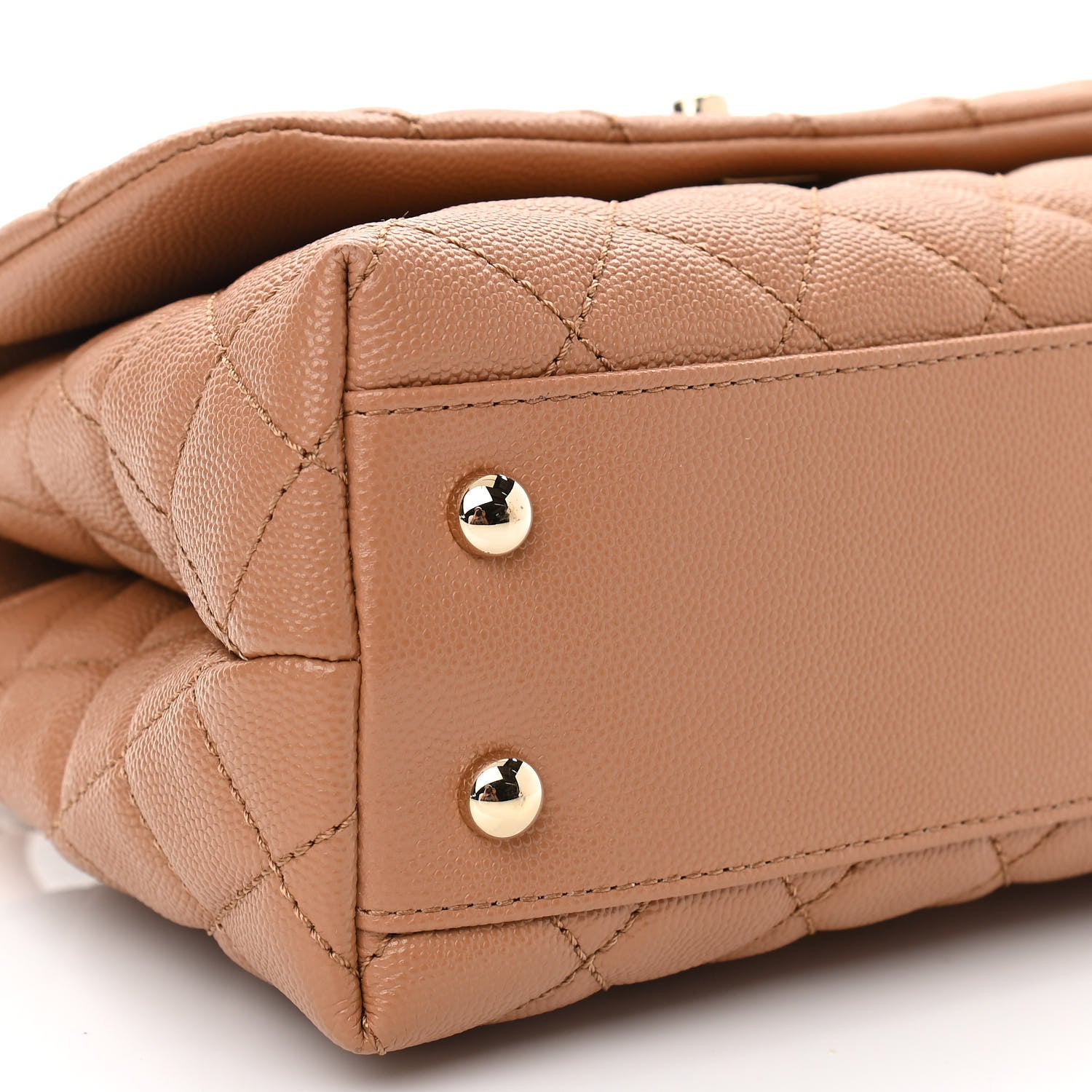 Chanel Caviar Quilted Lizard Embossed Mini Coco Handle Flap Brown 9 of 11