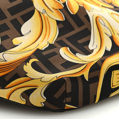 Fendi X VERSACE Nylon Cuoio Romano Fendace FF Baroque Belt Bag Black Gold 8 of 9