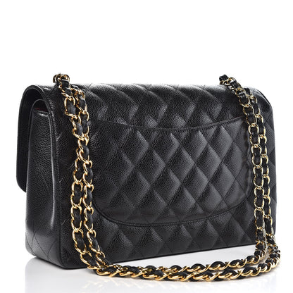 Chanel Caviar Quilted Jumbo Double Flap Black 4 of 9