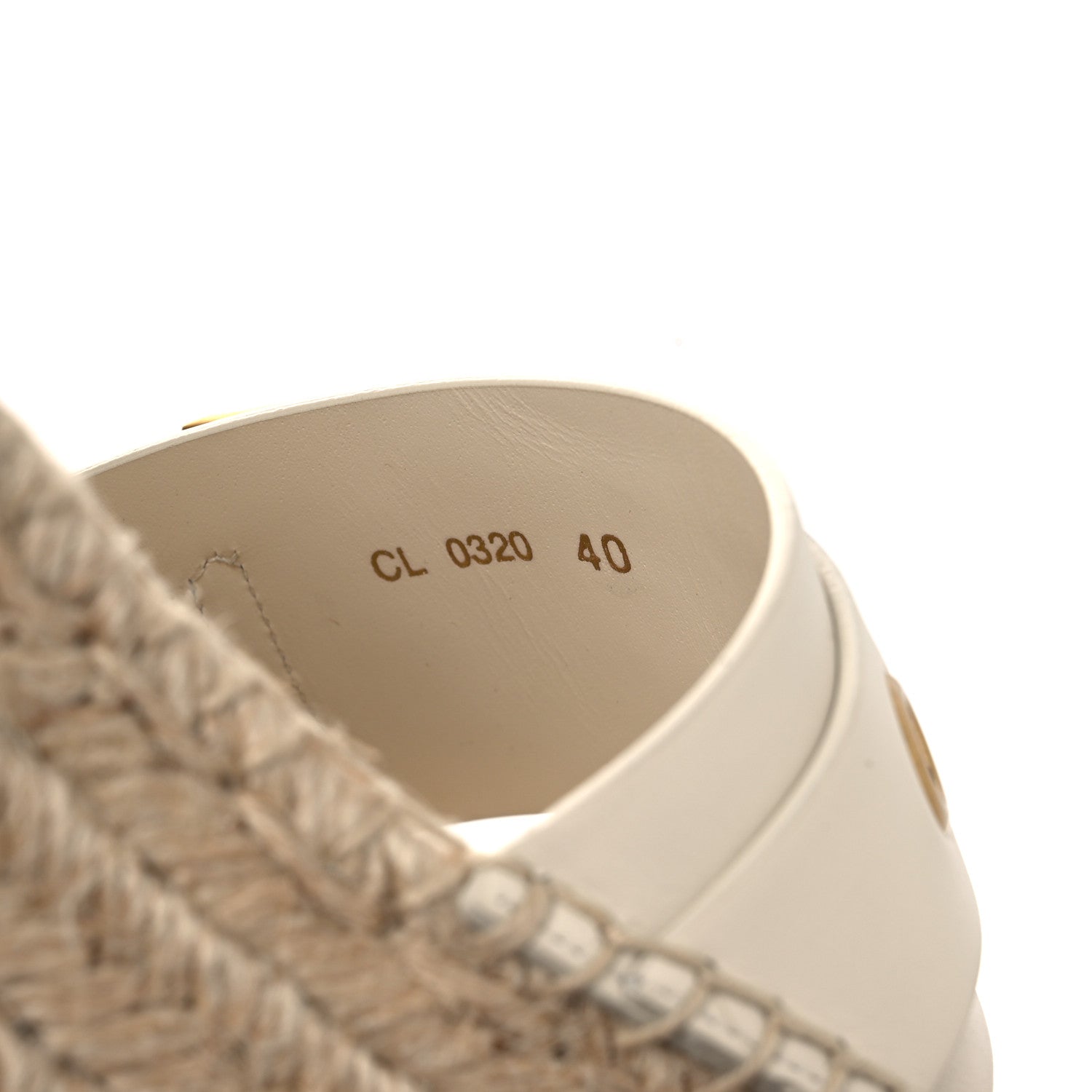 Christian Dior Calfskin D-Dior Espadrille Platform Sandals 40 Off White 10 of 11