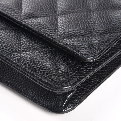 Chanel Caviar Quilted Wallet On Chain WOC Black 10 of 11