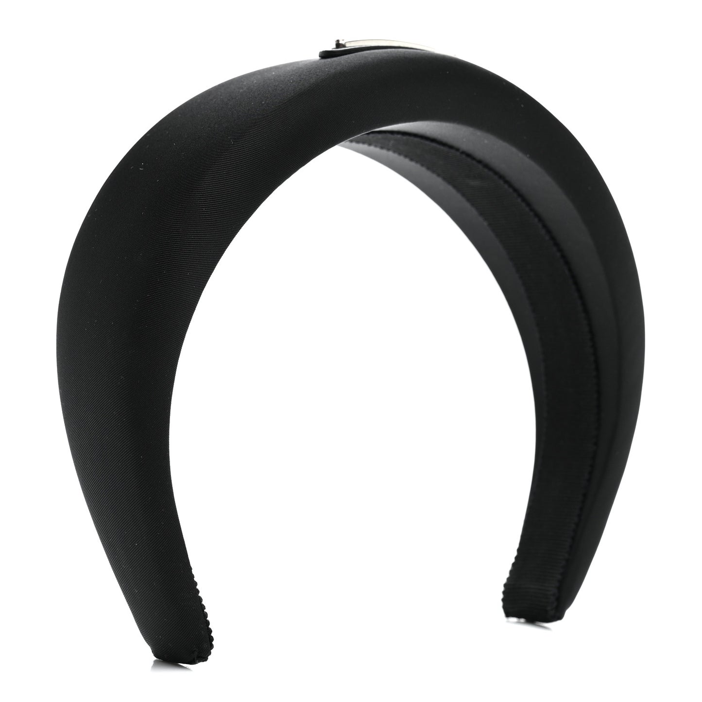 Re-Nylon Metal Triangle Logo Headband Black