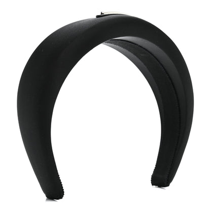 Prada Re-Nylon Metal Triangle Logo Headband Black 3 of 6