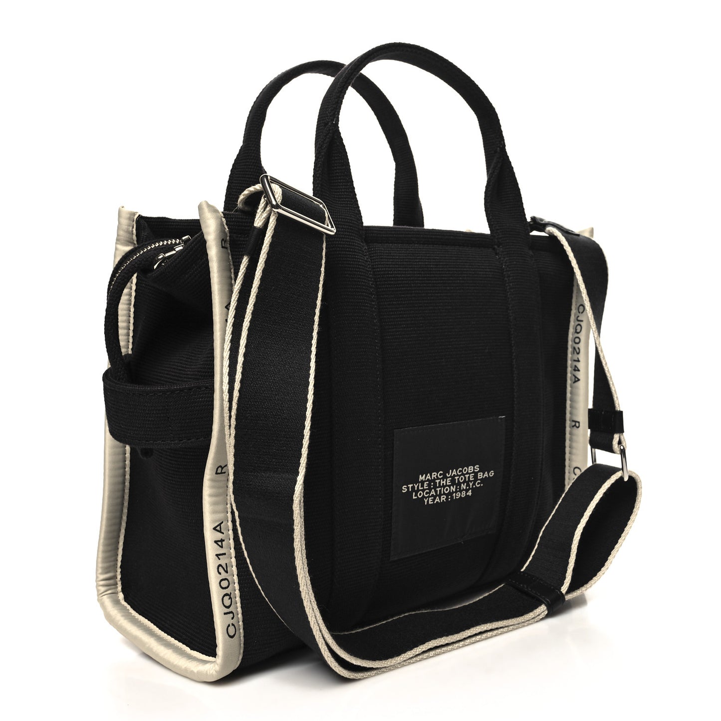 Cotton Canvas Medium The Jacquard Tote Bag Black