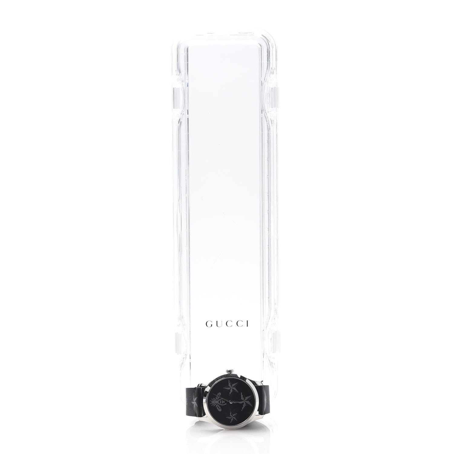 Gucci Stainless Steel Calfskin 38mm G-Timeless Bee Star Hologram Quartz Watch Black 6 of 6