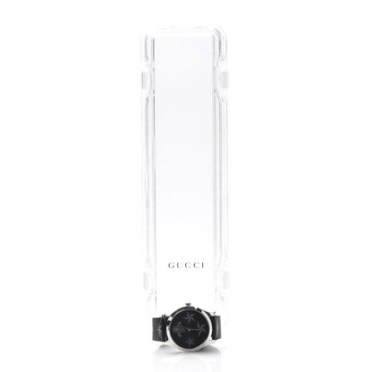 Gucci Stainless Steel Calfskin 38mm G-Timeless Bee Star Hologram Quartz Watch Black 6 of 6