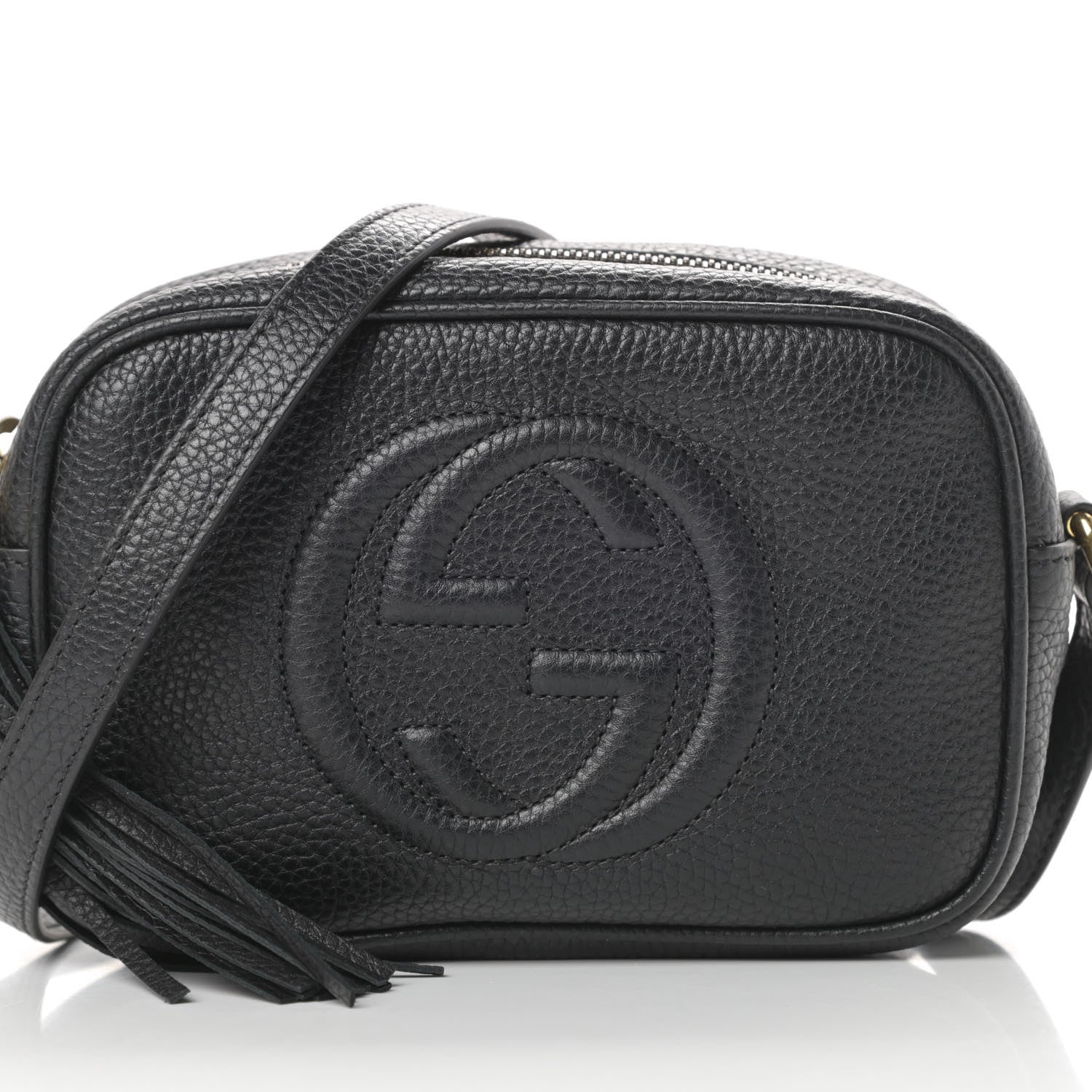 Gucci Pebbled Calfskin Mini Soho Disco Bag Black 8 of 11