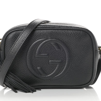 Gucci Pebbled Calfskin Mini Soho Disco Bag Black 8 of 11