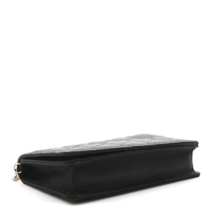 Christian Dior Satin Cannage Lady Dior Convertible Clutch Black 4 of 10