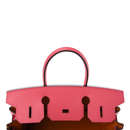 Hermes Epsom Horseshoe Birkin 30 Rose Azalee Jaune D'or 15 of 33