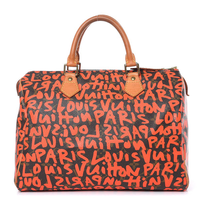 Louis Vuitton Monogram Graffiti Speedy 30 Orange 1 of 17