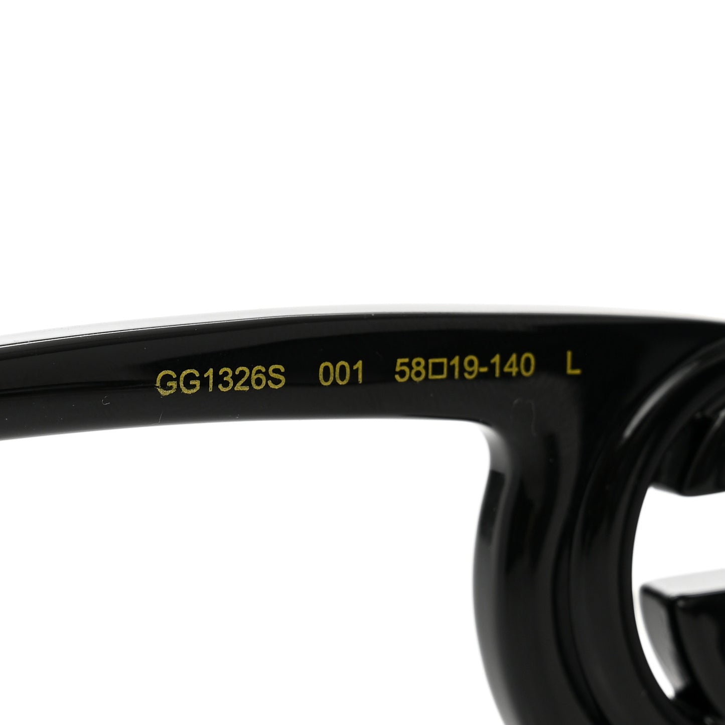Acetate Rectangle Frame Sunglasses GG1326S Black