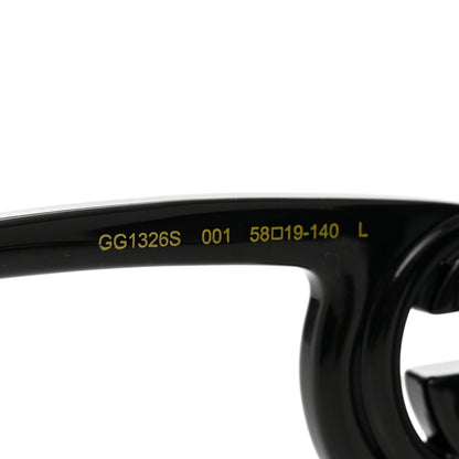 Gucci Acetate Rectangle Frame Sunglasses GG1326S Black 6 of 6
