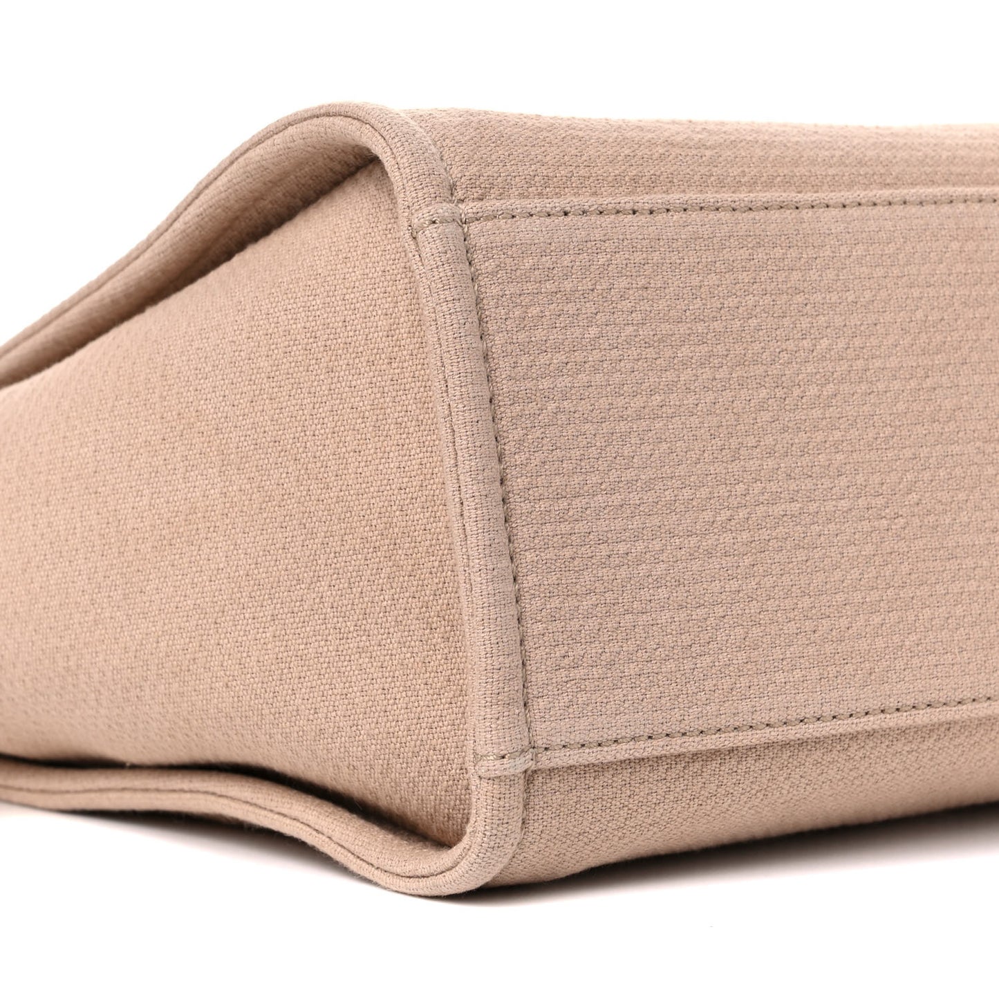 Mixed Fibers Small Deauville Tote Beige