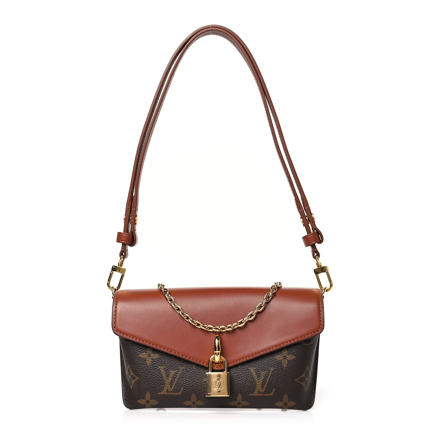 Monogram Padlock On Strap Caramel