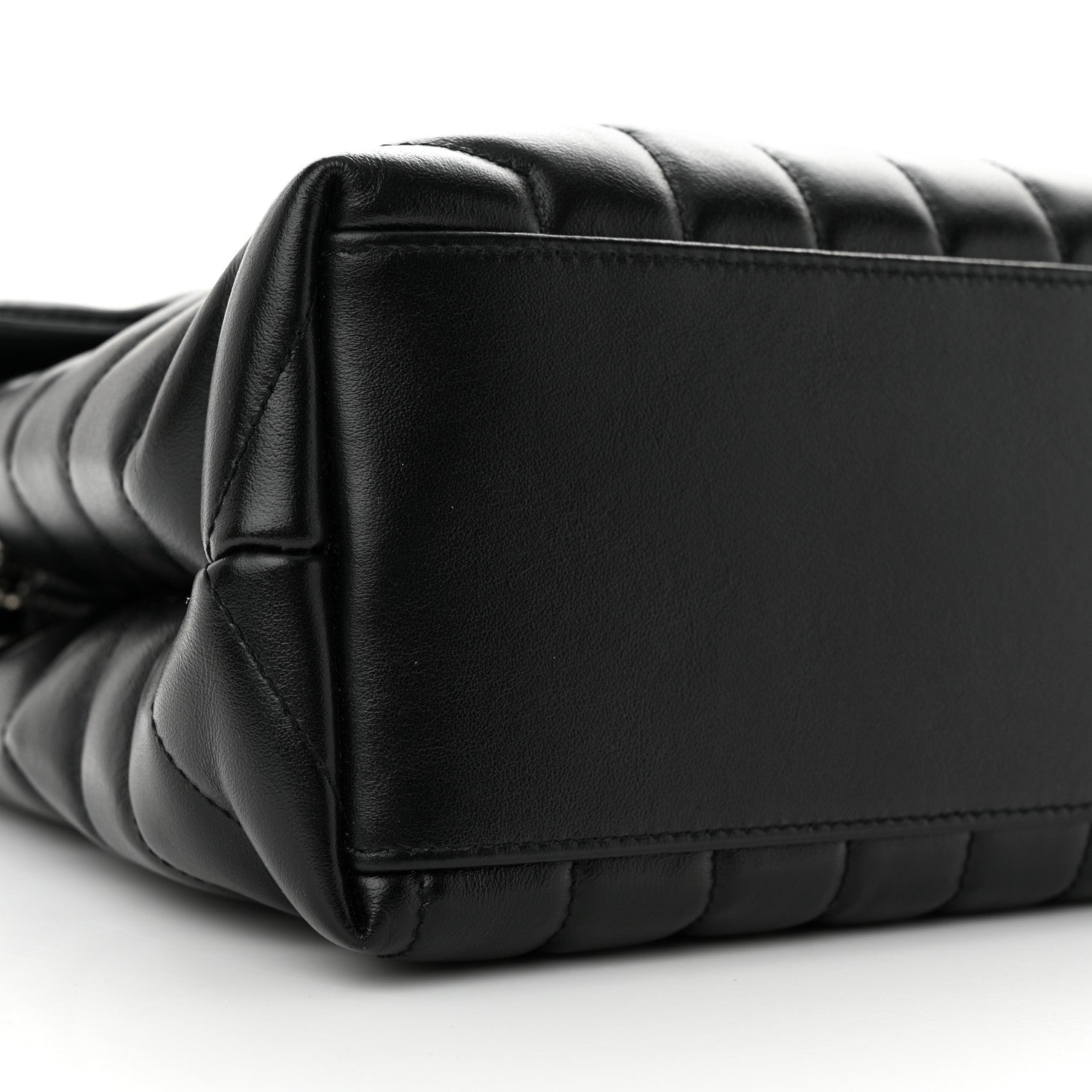 Saint Laurent Calfskin Y Quilted Monogram Medium Loulou Chain Satchel Black 9 of 10