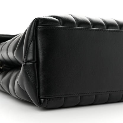 Saint Laurent Calfskin Y Quilted Monogram Medium Loulou Chain Satchel Black 9 of 10