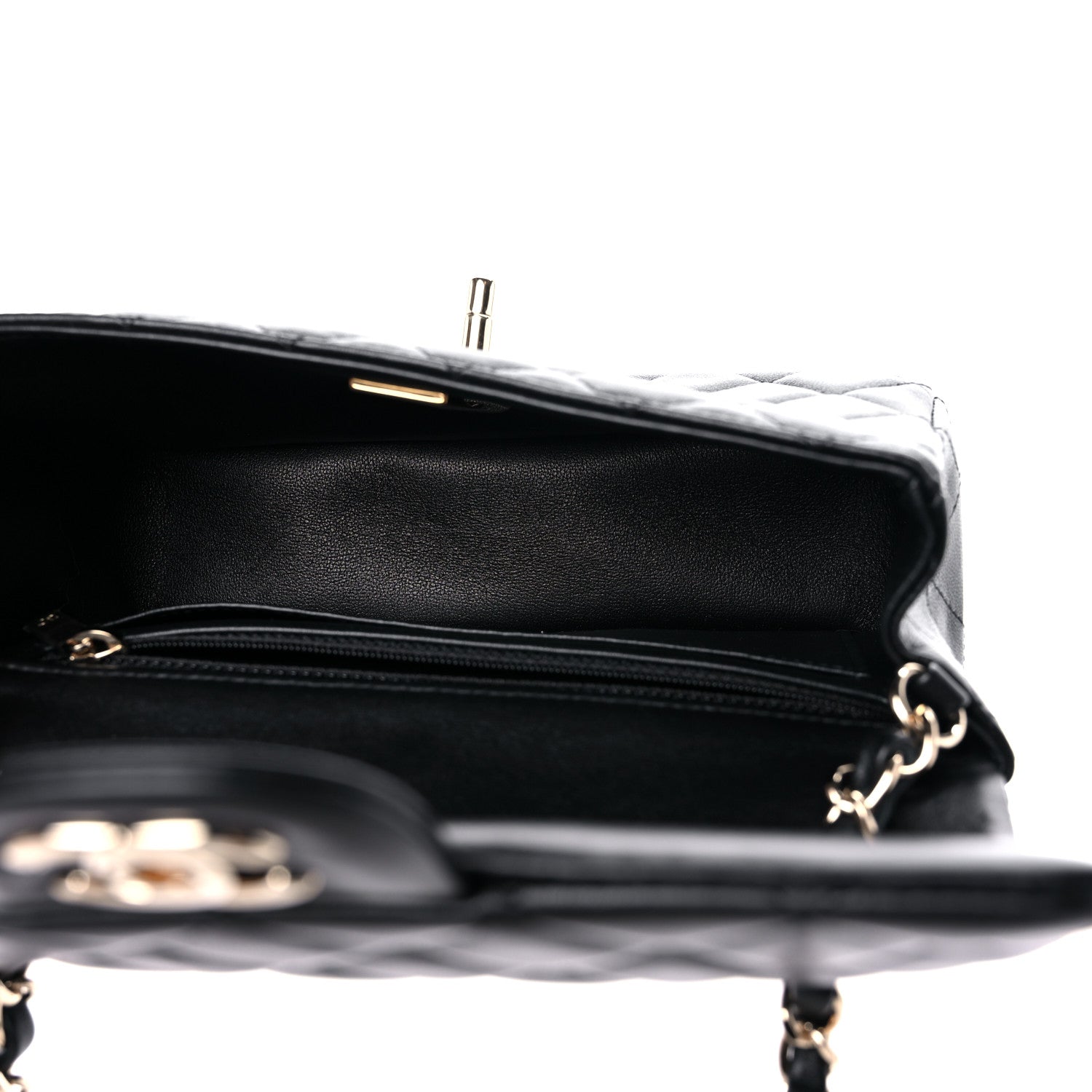 Chanel Lambskin Quilted Mini Rectangular Flap Black 5 of 9