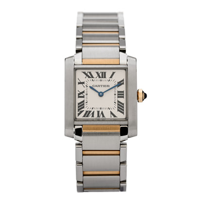 Cartier Stainless Steel 18K Yellow Gold 25mm Tank Francaise Quartz Watch 1 of 5