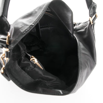 Burberry Soft Lambskin Bridle Calfskin Medium Gosford Hobo Black 5 of 6