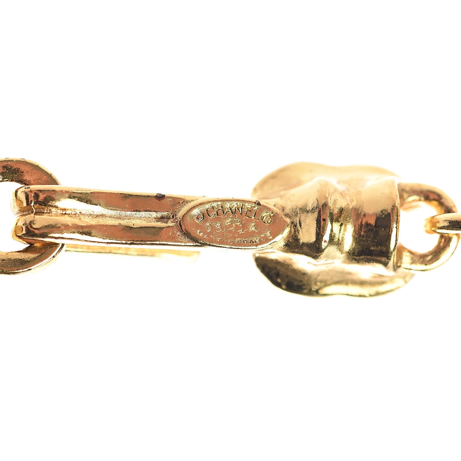 Chanel Sphere Chain Long Necklace Gold 4 of 5