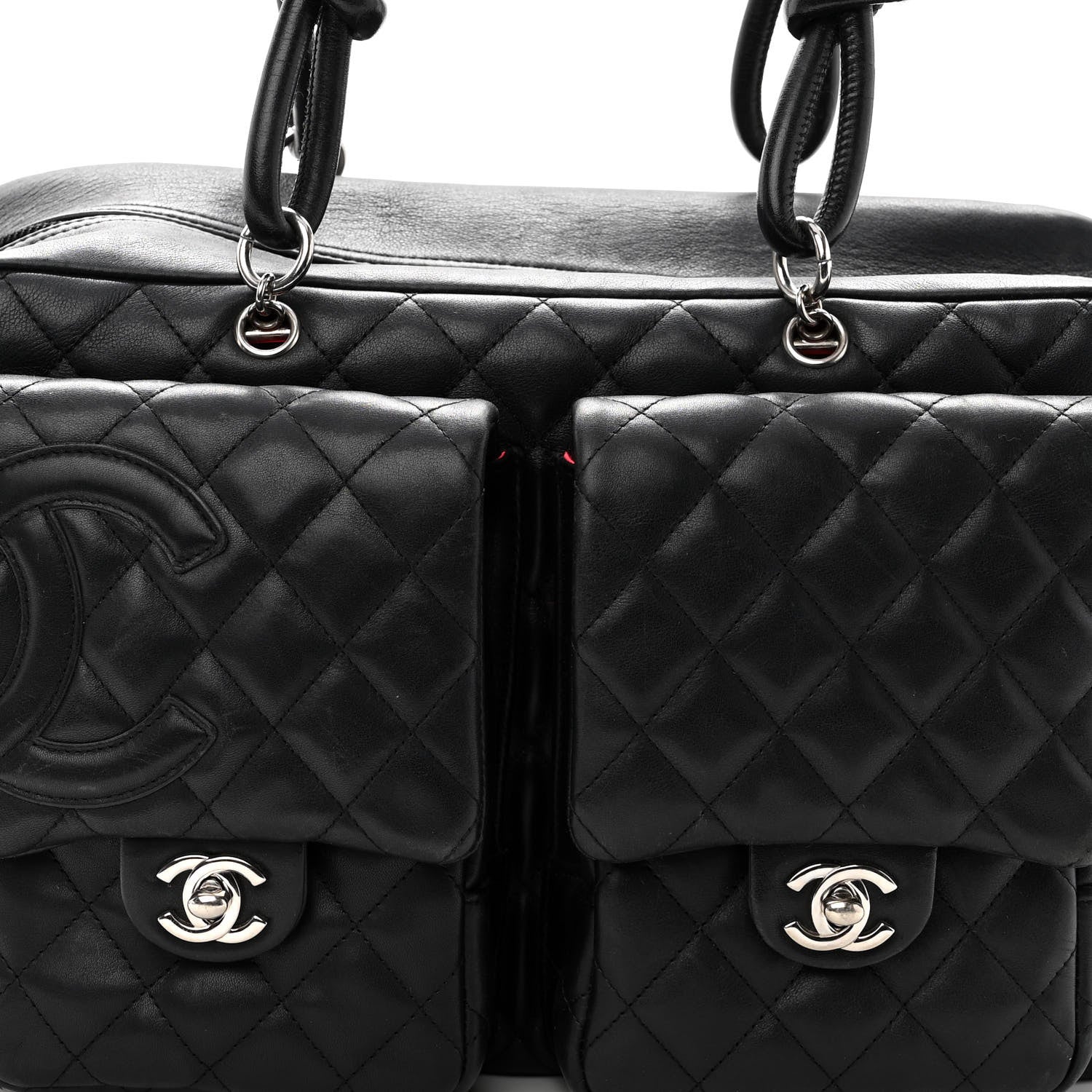 Chanel Calfskin Quilted Large Cambon Multipocket Reporter Black 15 of 21