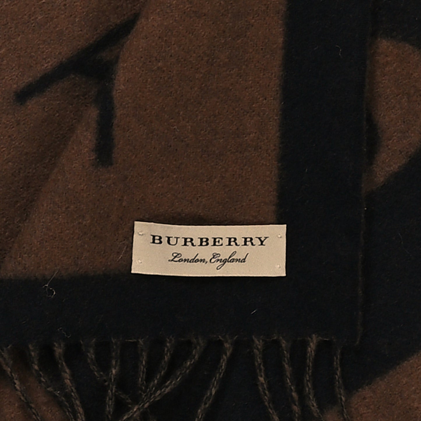 Wool Cashmere Logo Scarf Camel