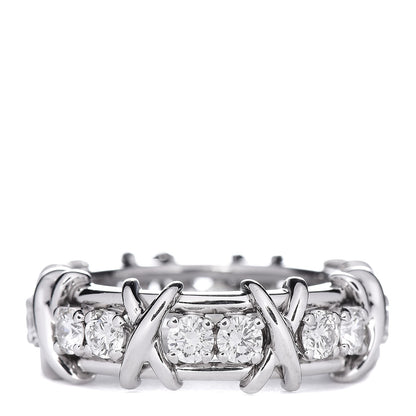Tiffany Platinum Diamond Schlumberger Sixteen Stone Ring 48 4.5 1 of 5
