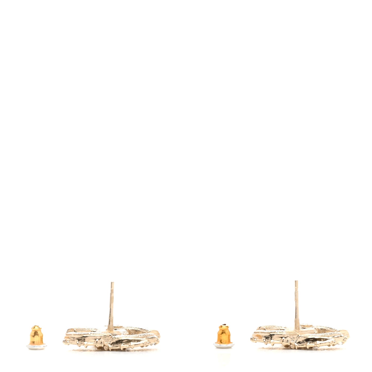 Pearl CC Camellia Express Stud Earrings Gold