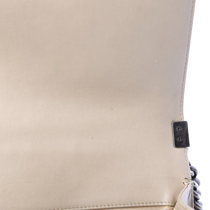 Chanel Patent Calfskin Enamel Quilted Medium Boy Flap Beige 9 of 12