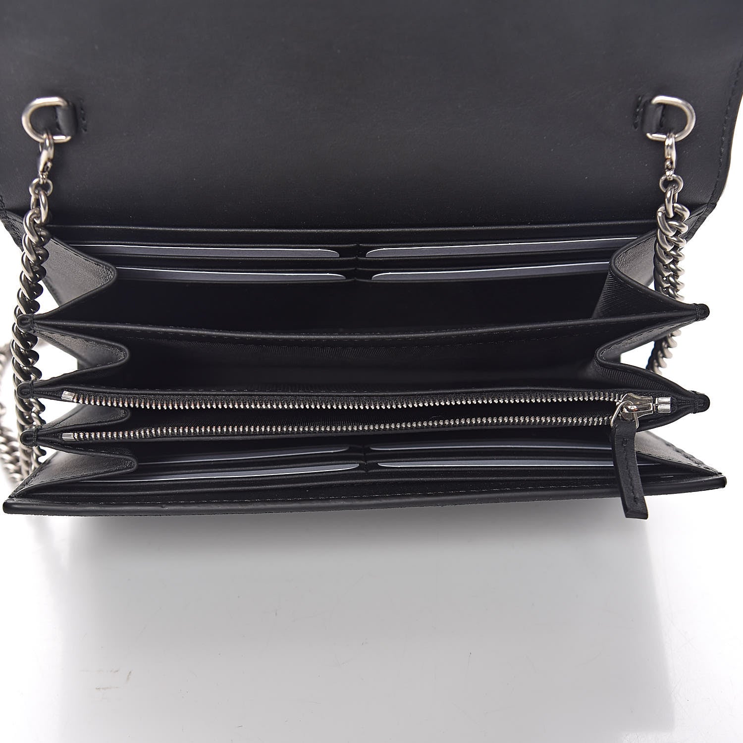 Gucci Suede Mini Dionysus Chain Wallet Black 7 of 9