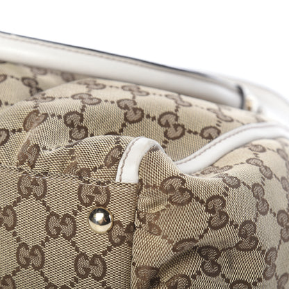 Gucci Monogram D Gold Ring Tote White 15 of 16