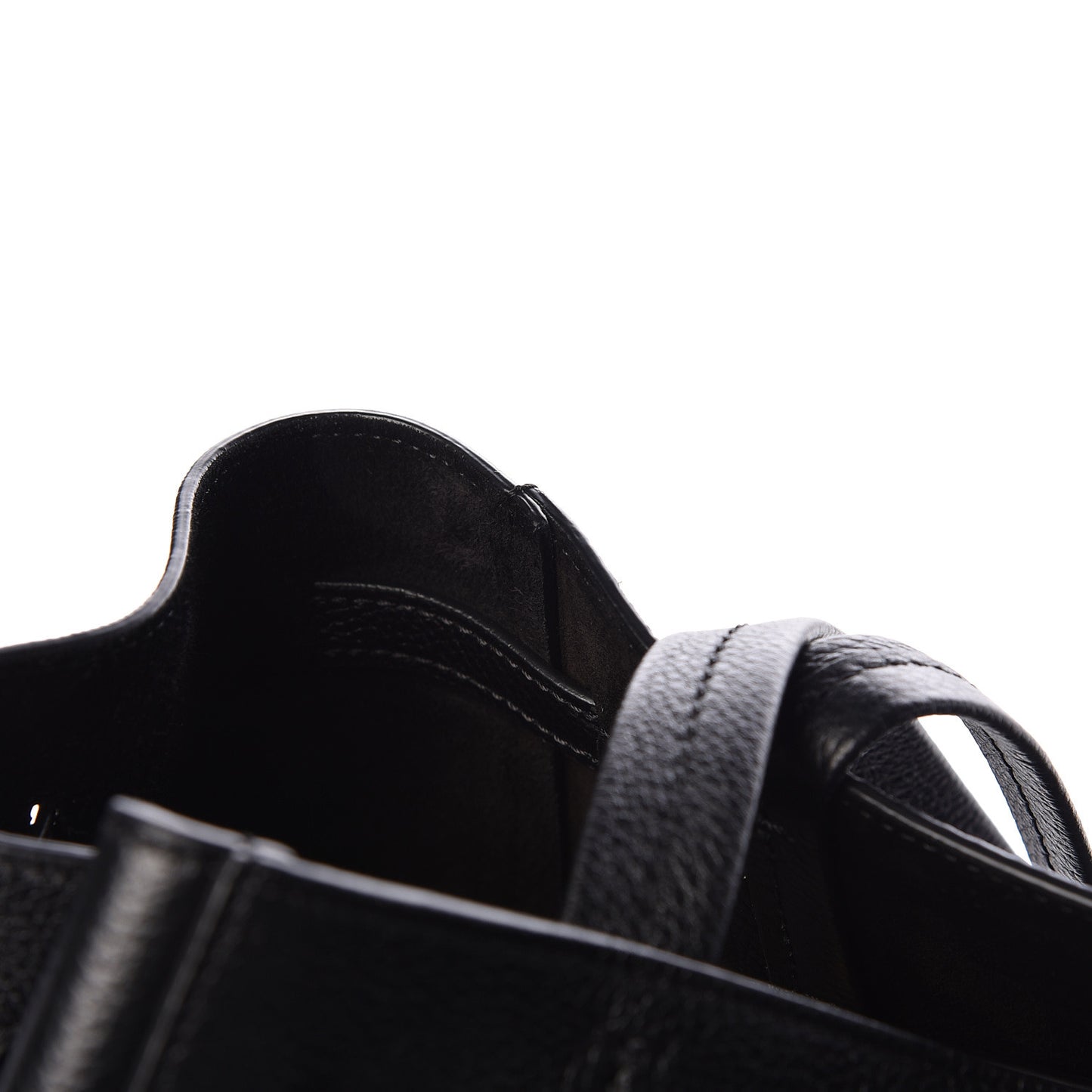 Soft Grained Calfskin Medium Belt Cabas Phantom Black