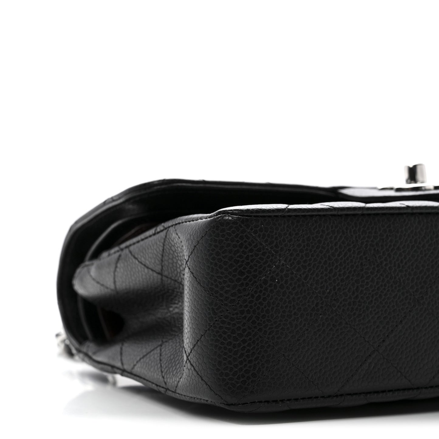 Caviar Quilted Small Double Flap Black Black