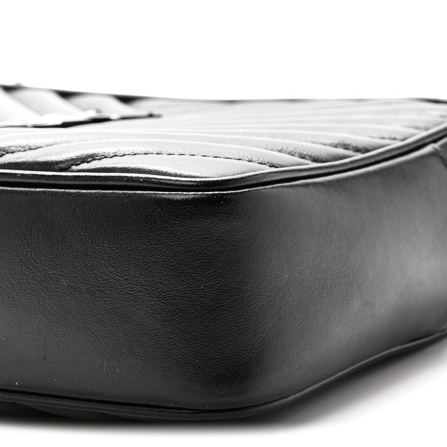 Calfskin Matelasse Monogram Monochrome Lou Camera Bag Black