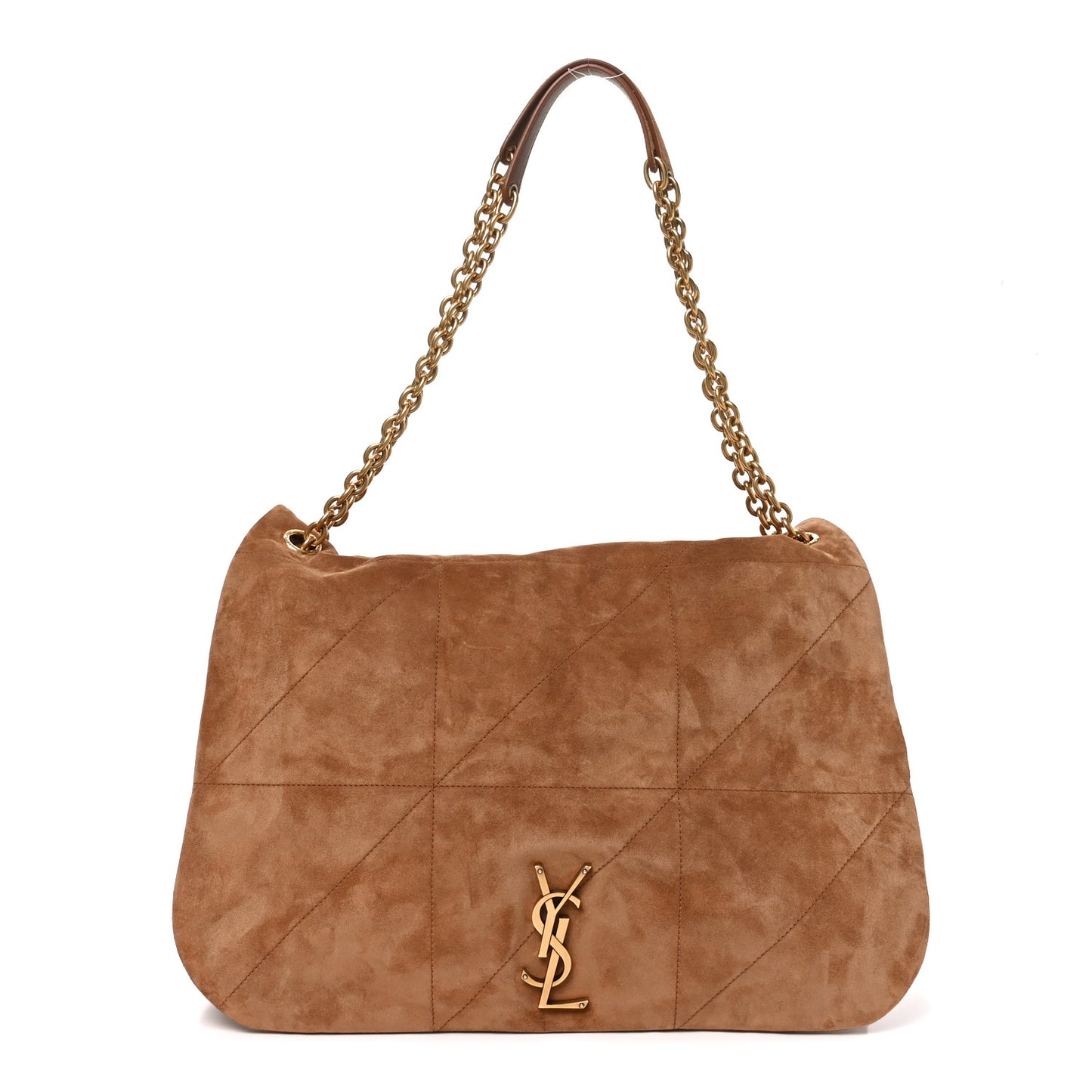 Suede Matelasse Monogram Large Jamie 4.3 Snuff