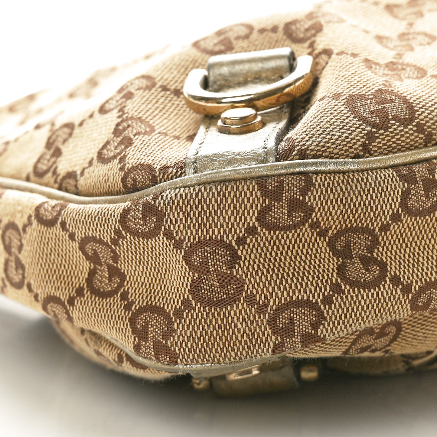 Monogram Medium Abbey D Ring Hobo Gold
