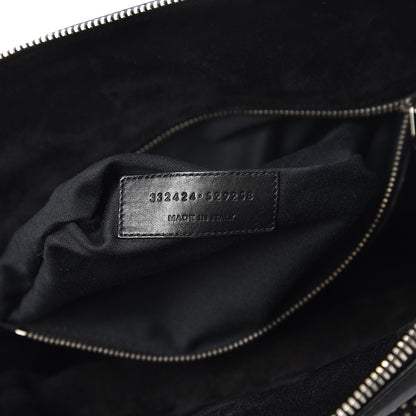 Saint Laurent Calfskin Studded Classic Duffle 6 Black 7 of 9