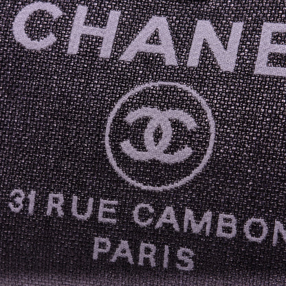 Chanel Woven Straw Raffia Medium Deauville Tote Navy 12 of 14