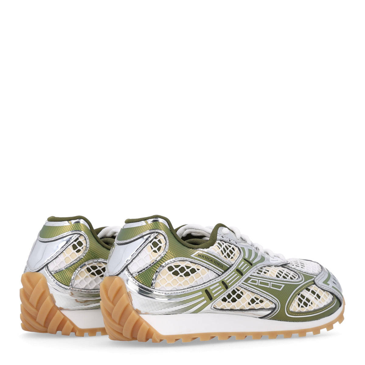 Bottega Veneta Fishnet Fabric Orbit Sneakers  41 Mud white 5 of 10