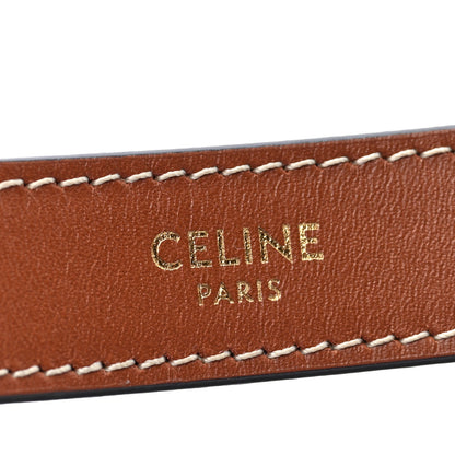 Celine Triomphe Canvas Calfskin Ava Shoulder Bag Tan 6 of 10