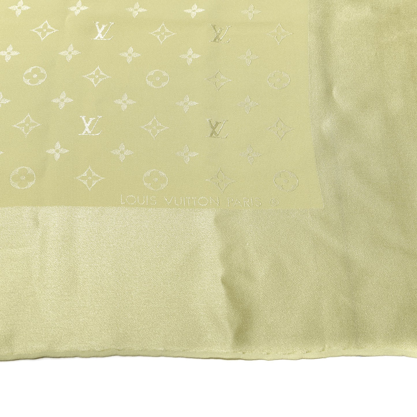 Silk Monogram Monaco Square Scarf Green