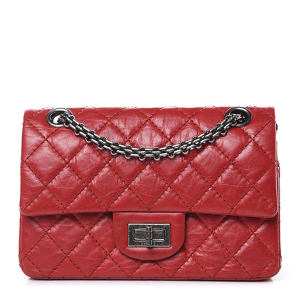 Chanel Aged Calfskin Quilted 2.55 Reissue 224 Flap Red 1 of 10
