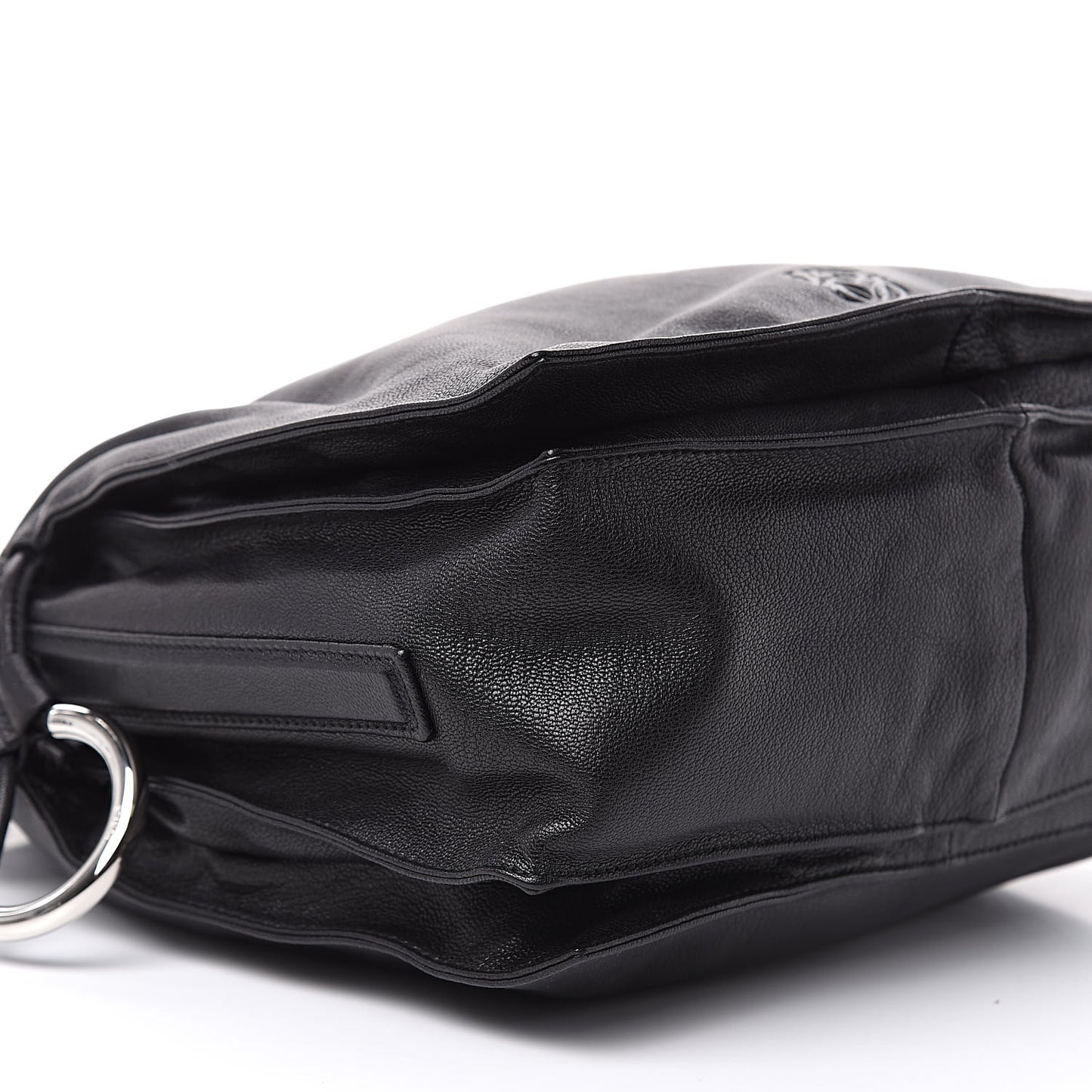 Calfskin Drawstring Bag Black
