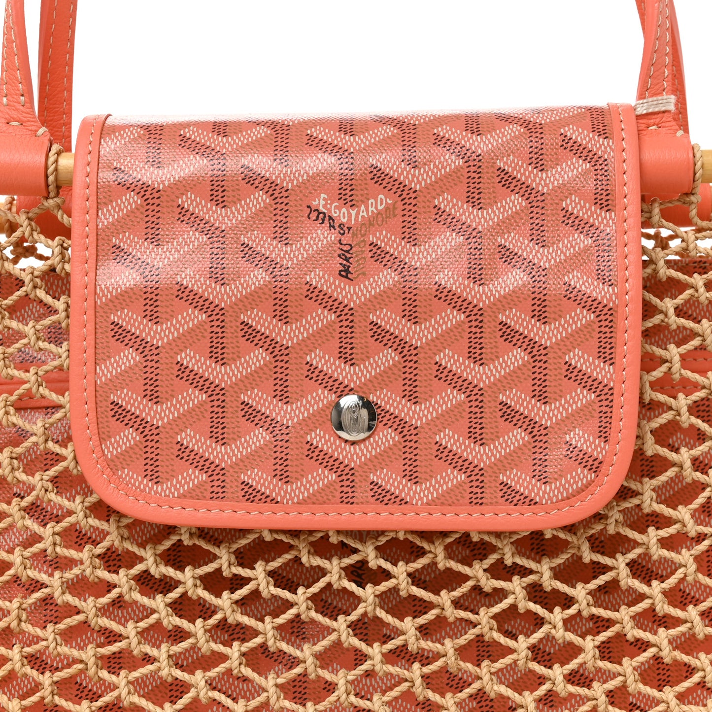 Goyardine Net Aligre Tote Coral