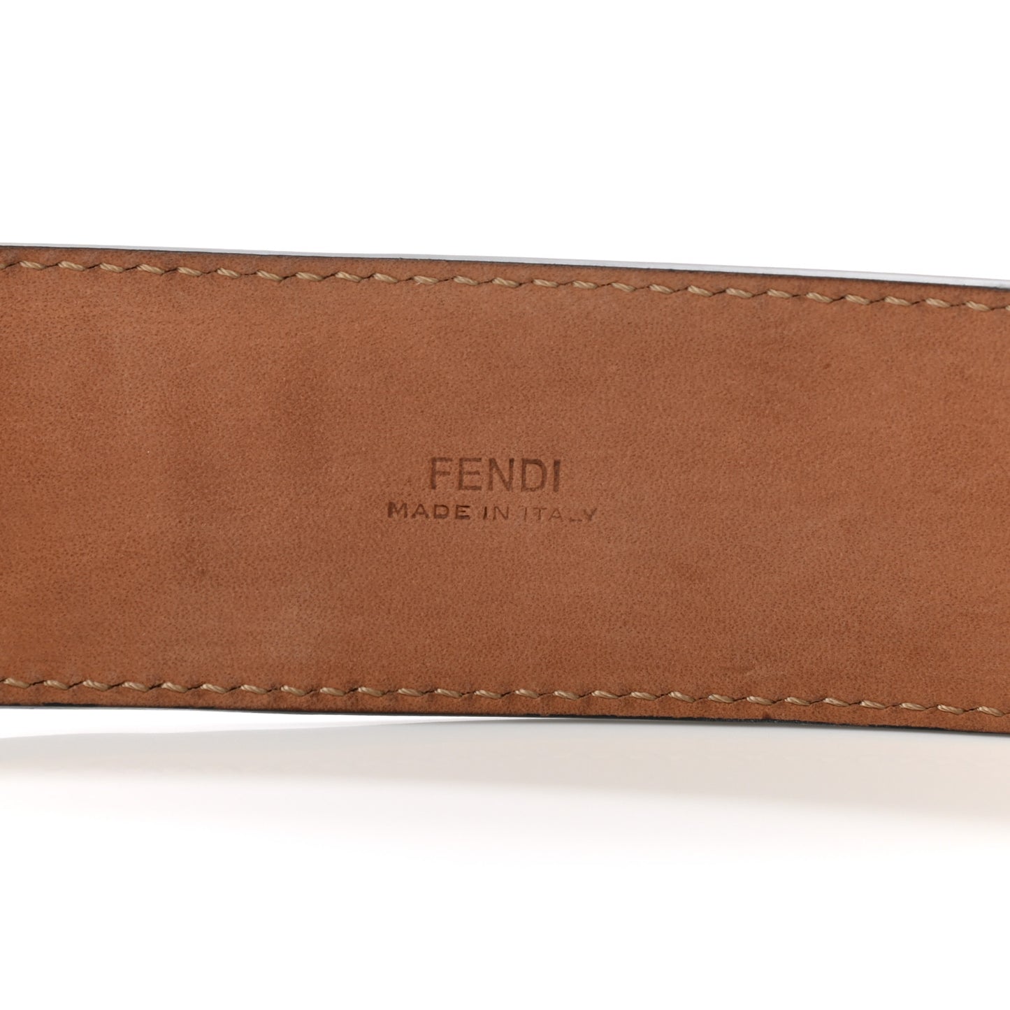 Vitello F is Fendi Bi-Color FF 1974 Embossed Belt 90 36 Maya Black