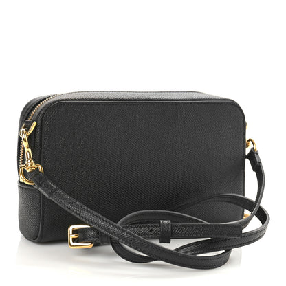 Christian Dior Grained Calfskin Caro Double Pouch Black 3 of 8