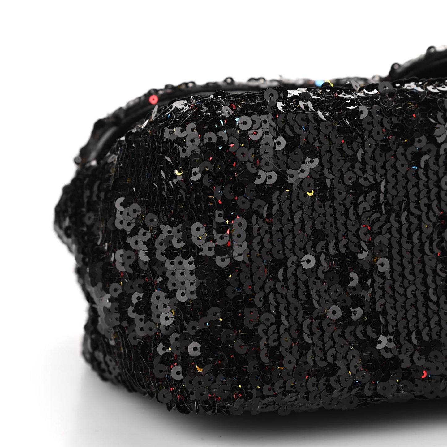 Sequin Medium Single Flap Multicolor Black