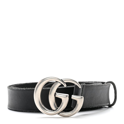 Gucci Faded Calfskin Double G 30mm Belt 85 34 Black 1 of 5