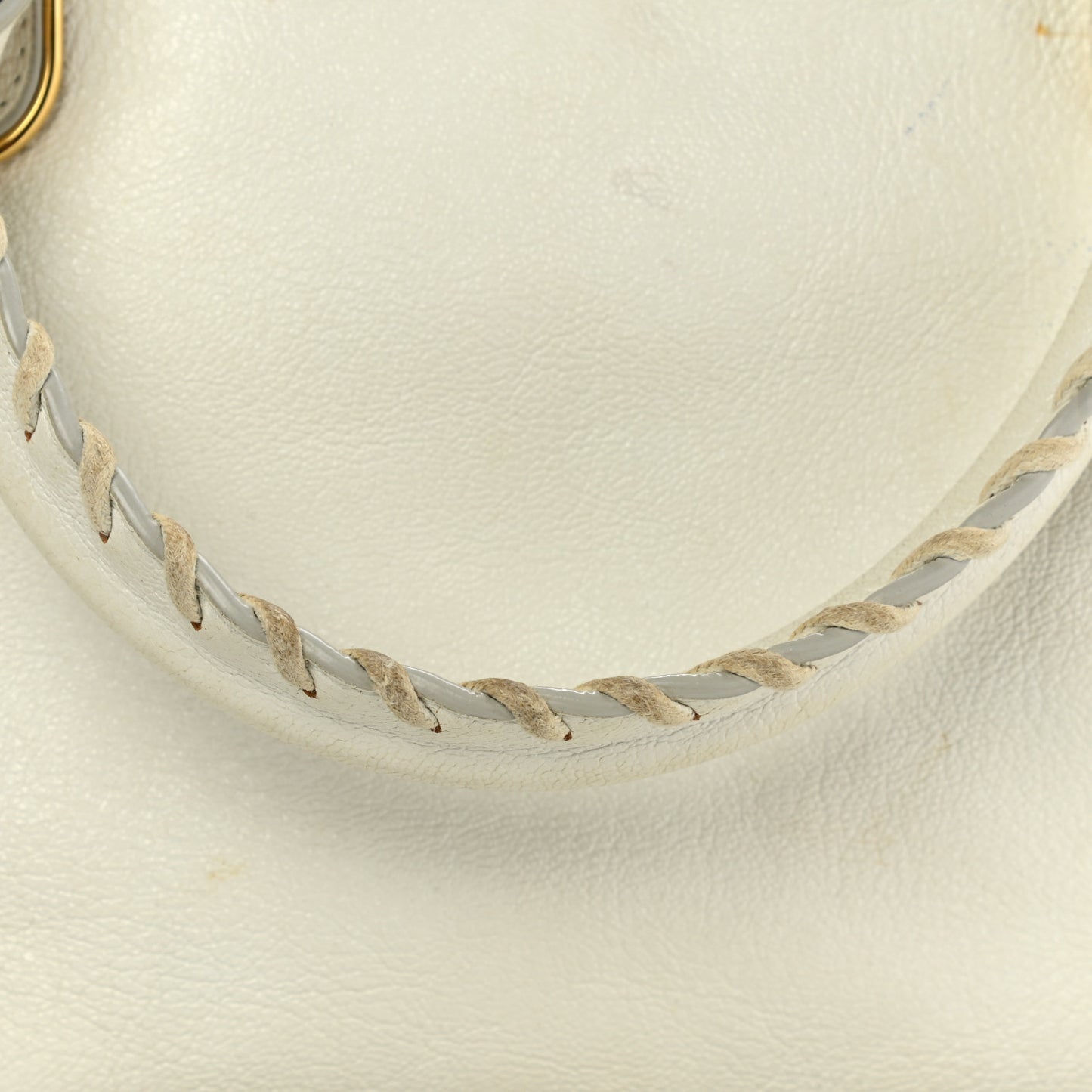 Chevre Gold Metallic Edge Hardware City White